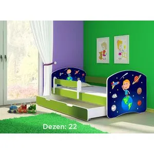 Deciji krevet ACMA II 180x80 F + dusek 6 cm GREEN22