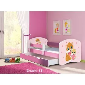Deciji krevet ACMA II 180x80 F + dusek 6 cm PINK 33