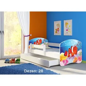 Deciji krevet ACMA II 180x80 F + dusek 6 cm WHITE28