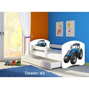 Deciji krevet ACMA II 180x80 F + dusek 6 cm WHITE42