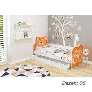 Deciji krevet ACMA VII ANIMALS 180x80 F + dusek 7 cm5