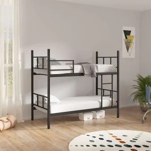Defne - Black 100x200 Black Bunk Bed