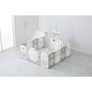 Dečija Ogradica sa Košem "Raketa"  Belo Siva 200x160