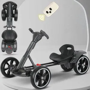 Dečiji karting na akumulator Crni