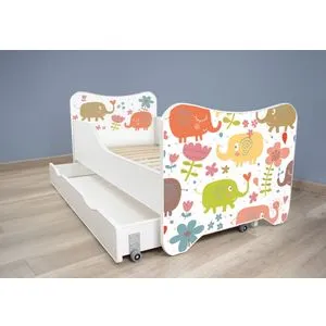 Dečiji krevet 140x70 cm happy kitty + fioke SMALL ELEPHANT
