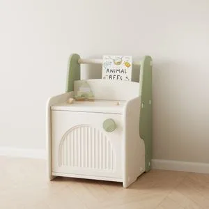 Dečiji ormarić za igračke i sitnice zeleno beli