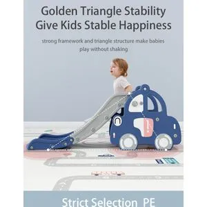 Dečiji tobogan Autić sa košem plavi