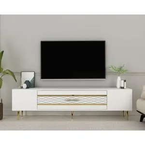 Dekolp2 - White, Gold White
Gold TV Stand