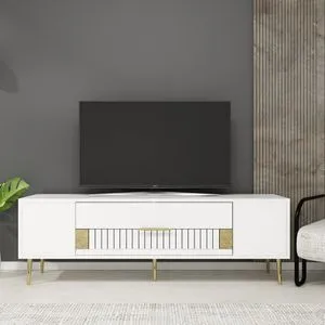 Dekolp4 - White, Gold White
Gold TV Stand
