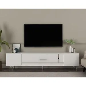 Dekop1 - TV Stalak u Beloj i Srebrnoj Boji