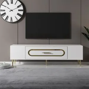 Dekop3 - White, Gold White
Gold TV Stand