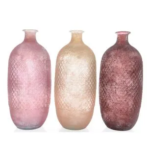 Dekor vaza staklo H38X15CM