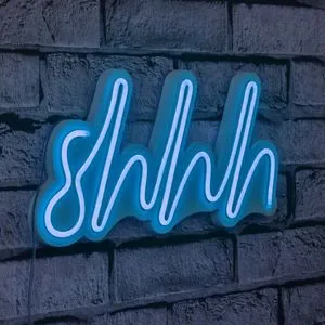 Dekorativna LED rasveta 'Shhh' - Plava, sa fleksibilnim neon trakama