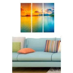 Dekorativna MDF Slika u Više Boja (Set od 3 Komada) - MDF129390128
