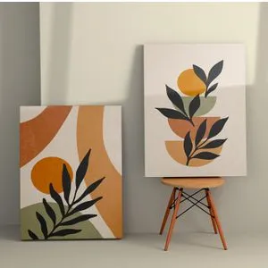 Dekorativna Slika na Platnu 2KNV4271 - 50 x 70 cm, Višebojna (Set od 2 Komada)