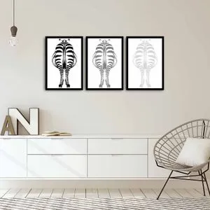 Dekorativna Slika u Okviru 3PSCT-07, Višebojna, MDF (Set od 3 Komada)