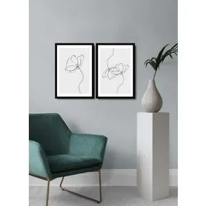 Dekorativne Slike u Okviru 2Psctcız-008, Multikolor, MDF (Set od 2 Komada)