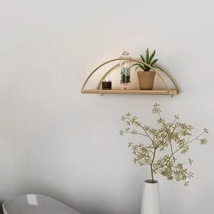 Dekorativni Duvar Raf 2 Gold