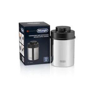 DeLonghi stainless steel vakumska posuda za očuvanje svežine kafe u SIVOJ boji