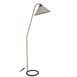 Delta Eskitme Lambader Açık Hasır Gri Abajurlu Light Grey Floor Lamp