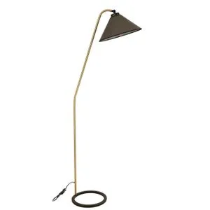 Delta Eskitme Lambader Koyu Gri Abajurlu Anthracite Floor Lamp