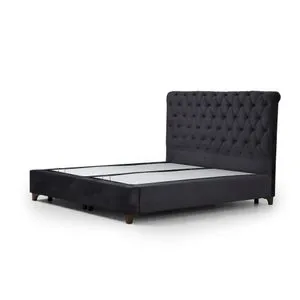 Deluxe 140 x 200 - Anthracite Anthracite Double Bed Base & Headboard