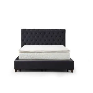 Deluxe Set 150 x 200 v2 - Antracitni Dupli Madrac, Osnova i Uzglavlje