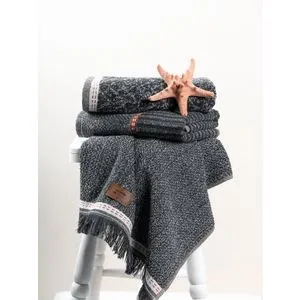 Denim - Anthracite Anthracite Hand Towel Set (3 Pieces)