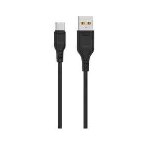 DENMEN D01T Type C USB data kabl 2,4A 1m crna