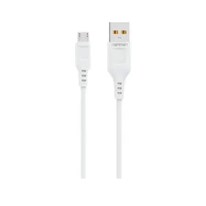 DENMEN D01V Micro USB data kabl 2,4A 1m bela