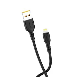 DENMEN D08L Lightning USB data kabl 3,6A 1m crna