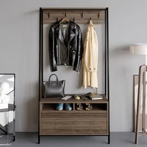 Devin - Walnut, Black Walnut
Black Hall Stand