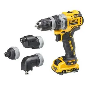 DeWALT Akumulatorska bušilica - odvijač sa 4 dodatne stezne glave 2x3,0 Ah DCD703L2T