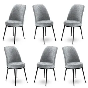 Dexa - Grey, Black Grey
Black Chair Set (6 Pieces)