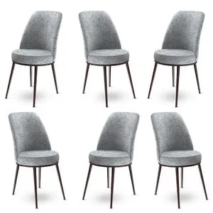 Dexa - Grey, Brown Grey
Brown Chair Set (6 Pieces)