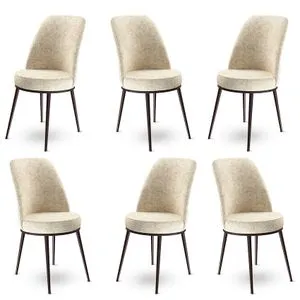 Dexa - Smeđa stolica set (6 komada)