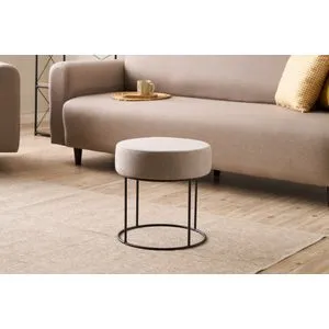 Didim - Beige Beige Pouffe