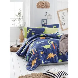 Dinolar - Dark Blue Dark Blue
Green
Orange
Red Double Bedspread Set