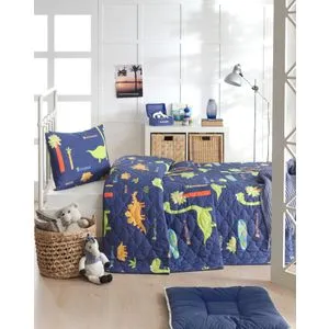 Dinolar - Dark Blue Dark Blue Single Bedspread Set