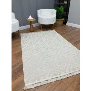 Dizayn Baklava - Beige Beige Carpet (200 x 290)