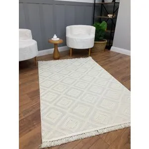 Dizayn Baklava - Cream Cream Carpet (80 x 100)
