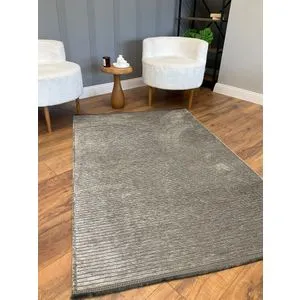 Dizayn Şönil Kilim - Grey Grey Carpet (150 x 230)