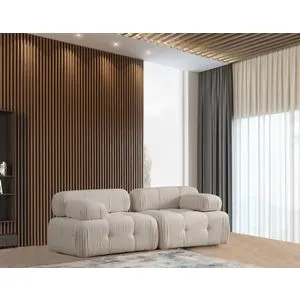 Doblo 2 Seater ( L1-1R) Cream Bouclette Cream 2-Seat Sofa