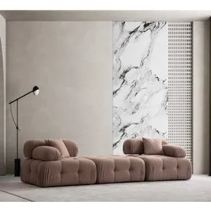 Doblo 3 Seater ( L1-Pouffe-1R) - Cappucino Cappuccino 3-Seat Sofa