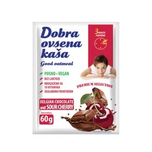 DOBRA OVSENA KAŠA sa čokoladom i kiselom višnjom 60g