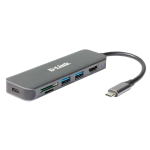 Docking D-Link DUB-2327 6in1 USB-C - HDMI/USB3.0x2/CR/PD