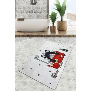 Dogs Shower Djt (70 x 120) Multicolor Bathmat