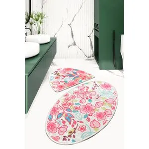 Dolce Oval Multicolor Bathmat Set (2 Pieces)