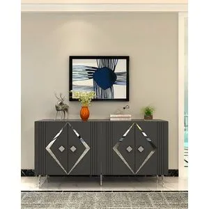 Domino KB150 - Antracitna i Srebrna Konsola