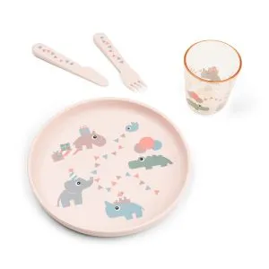 Done By Deer foodie celebration set za jelo, roze